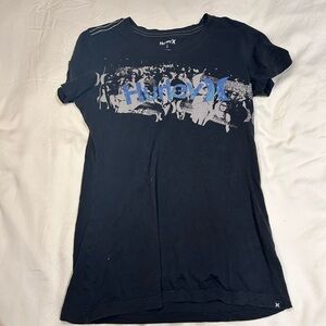Hurley Kids Blue and Black Graphic Tee
